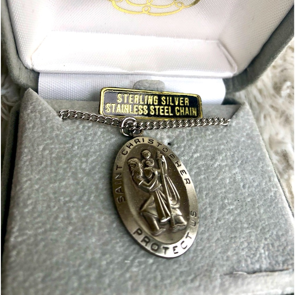 St. Christopher Necklace in box.